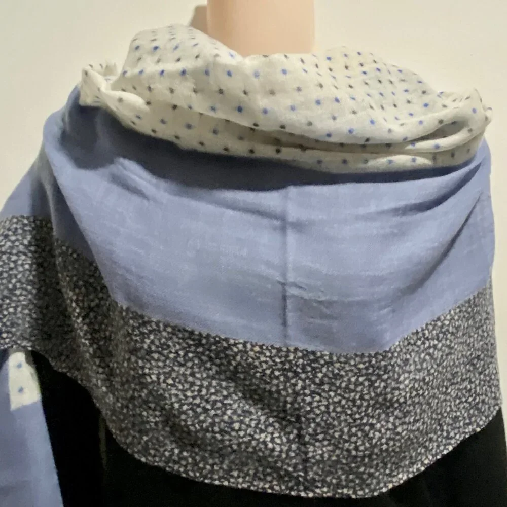 Wool Whimsigoth Fairy Boho Polka Dot Wrap Shawl  74” X 32